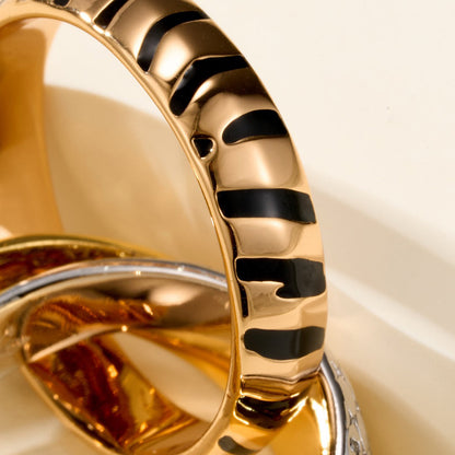 [Lumi Jewelery]TRINITY  RING LEOPARD PRINT
