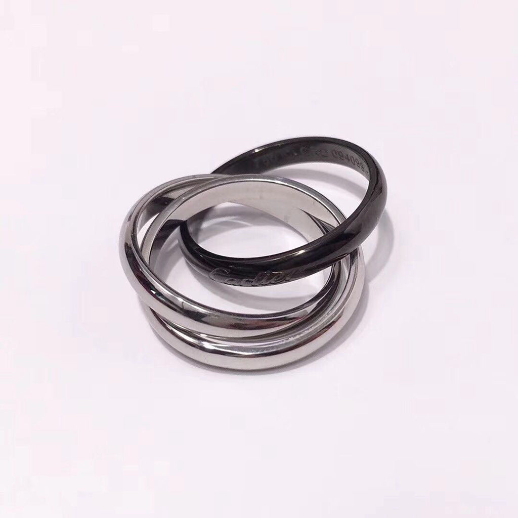 [Lumi Jewelery]TRINITY 3.2MM RING BLACK CERAMIC