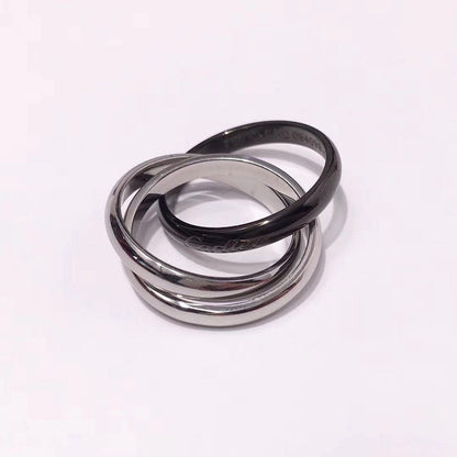[Lumi Jewelery]TRINITY 3.2MM RING BLACK CERAMIC