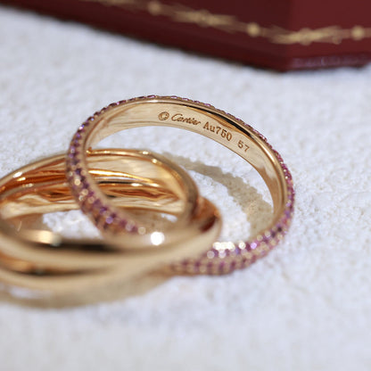 [Lumi Jewelery]TRINITY 3.2MM RING PINK DIAMOND
