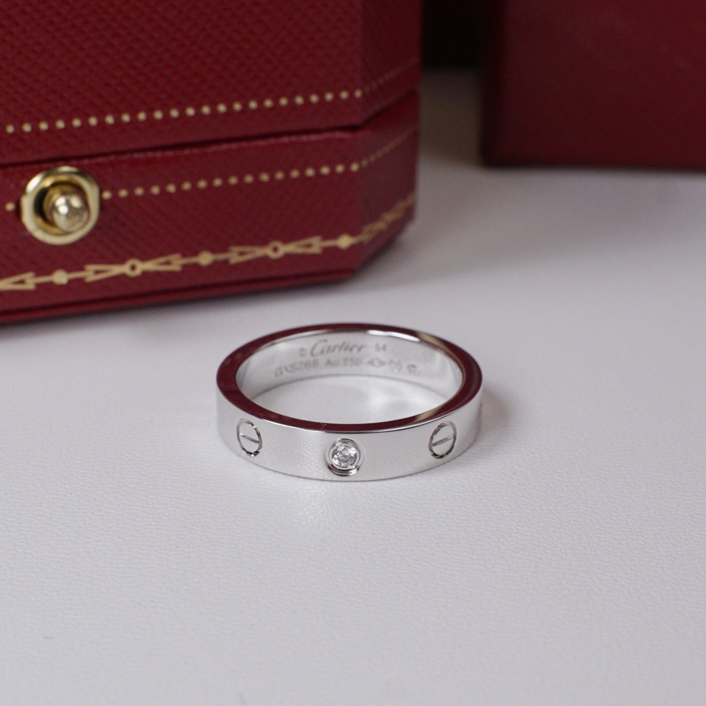 [Lumi Jewelery]LOVE 4MM 1 DIAMOND RING