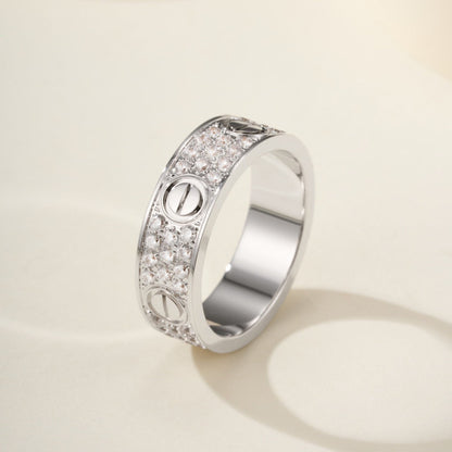 [Lumi Jewelery]LOVE RING 5.5MM DIAMONDS PAVED
