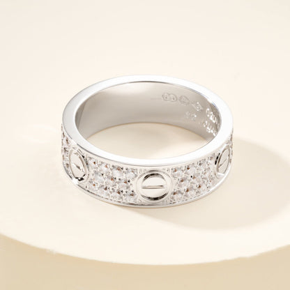 [Lumi Jewelery]LOVE RING 5.5MM DIAMONDS PAVED