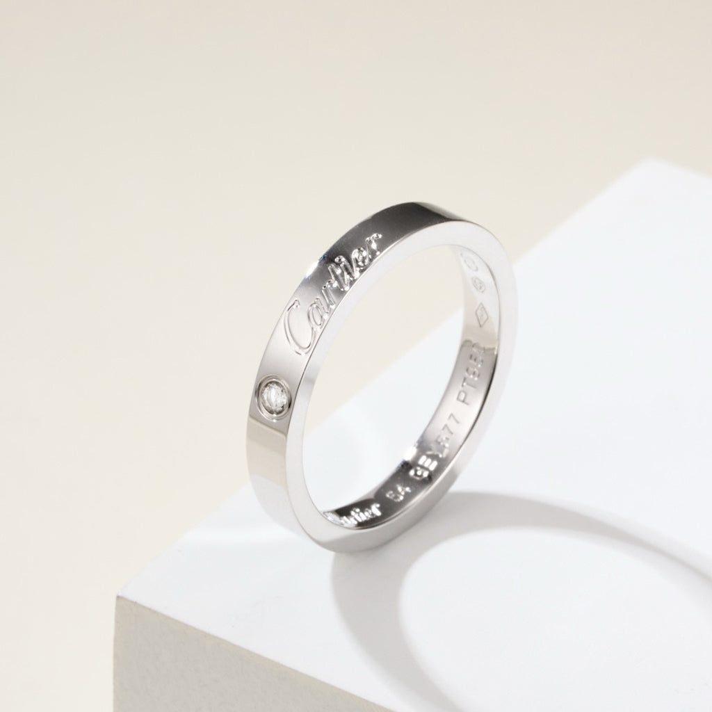 [Lumi Jewelery]LOVE RING 4MM 1 DIAMOND