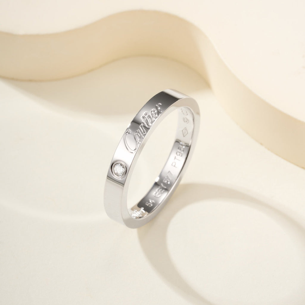 [Lumi Jewelery]LOVE RING 4MM 1 DIAMOND