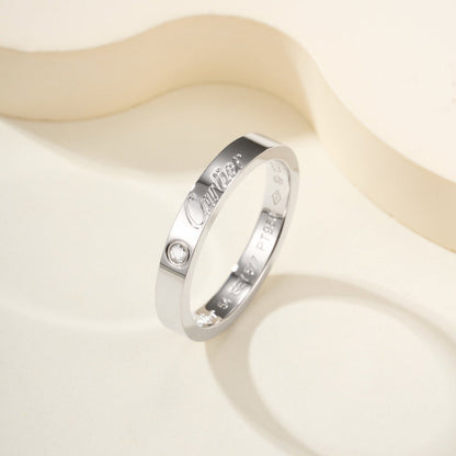 [Lumi Jewelery]LOVE RING 4MM 1 DIAMOND