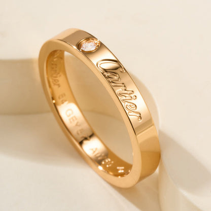 [Lumi Jewelery]LOVE RING 4MM 1 DIAMOND