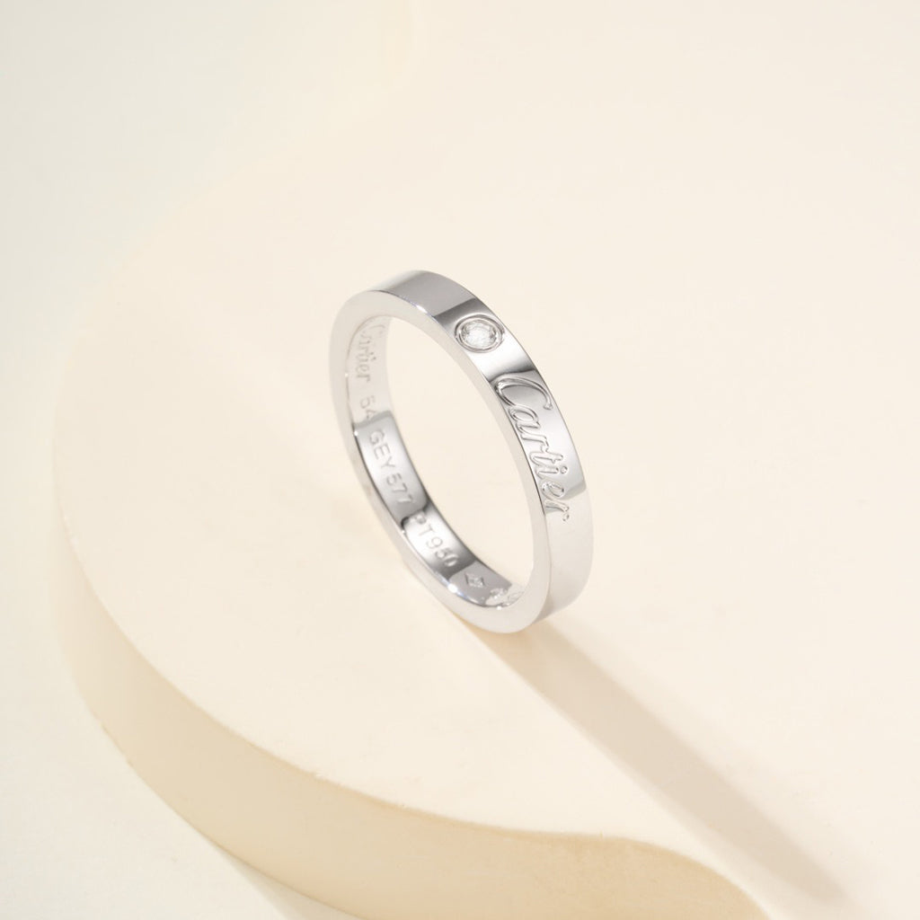 [Lumi Jewelery]LOVE RING 4MM 1 DIAMOND