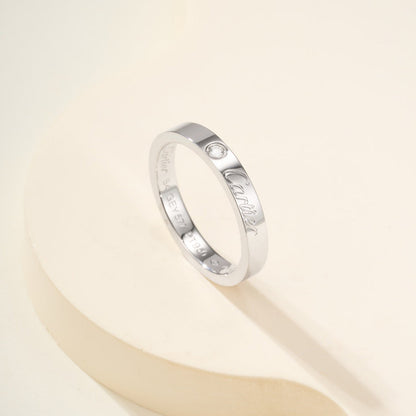 [Lumi Jewelery]LOVE RING 4MM 1 DIAMOND