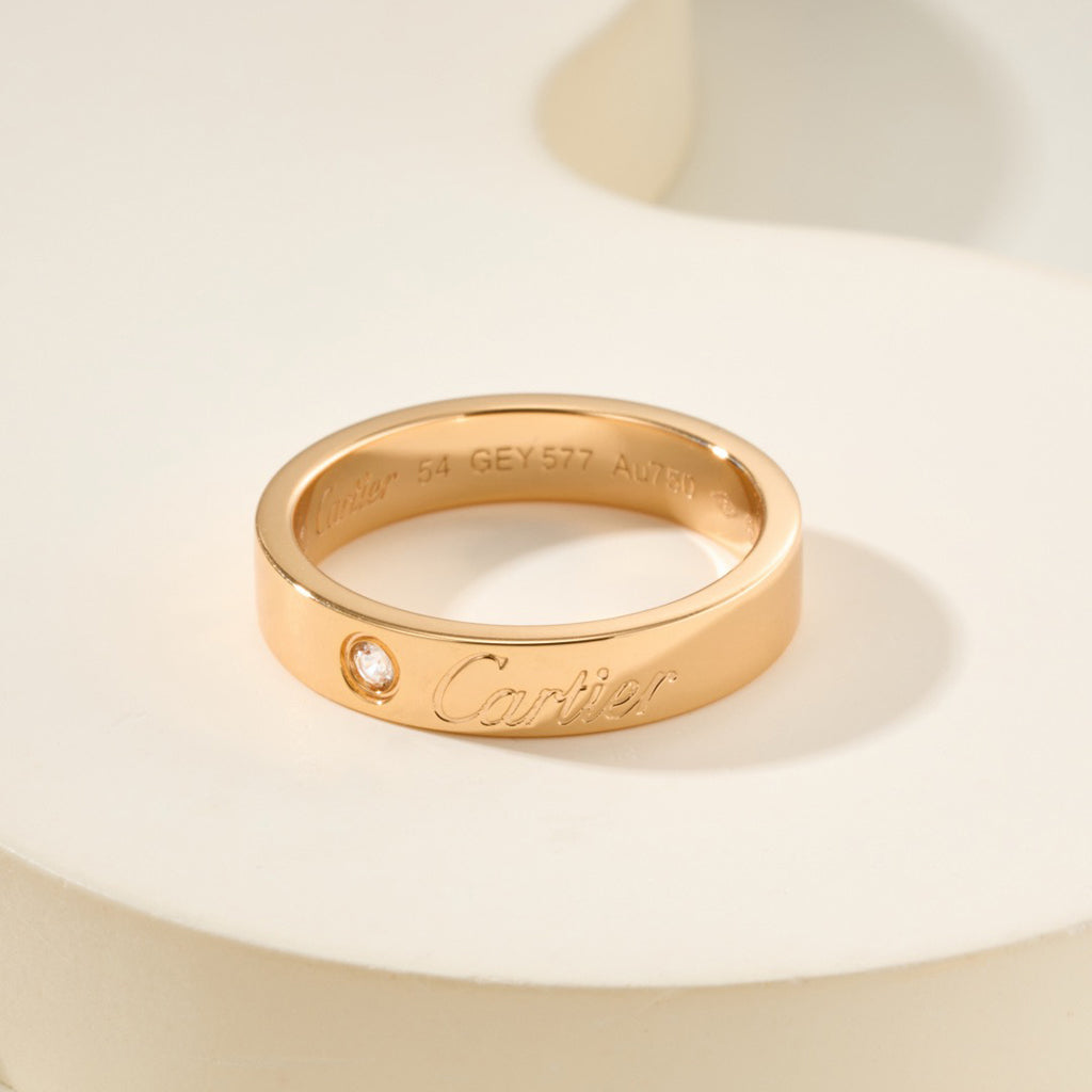 [Lumi Jewelery]LOVE RING 4MM 1 DIAMOND