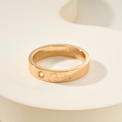 [Lumi Jewelery]LOVE RING 4MM 1 DIAMOND