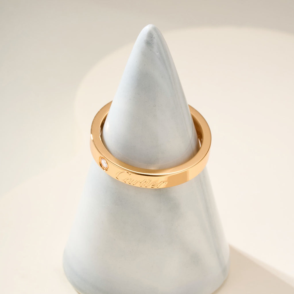 [Lumi Jewelery]LOVE RING 4MM 1 DIAMOND