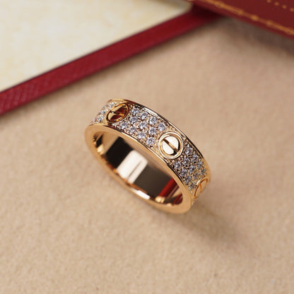 [Lumi Jewelery]LOVE RING 5.5MM DIAMONDS PAVED
