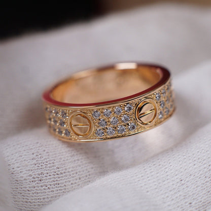 [Lumi Jewelery]LOVE RING 5.5MM DIAMONDS PAVED