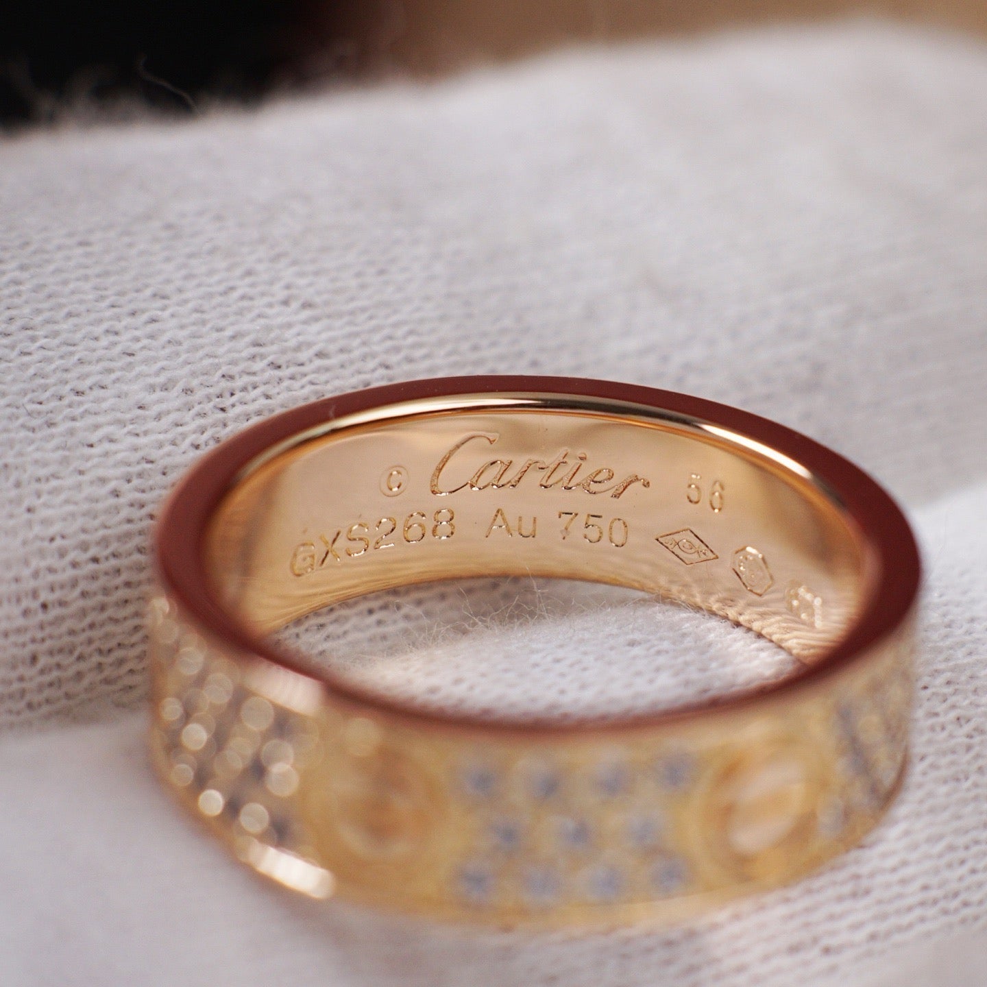 [Lumi Jewelery]LOVE RING 5.5MM DIAMONDS PAVED