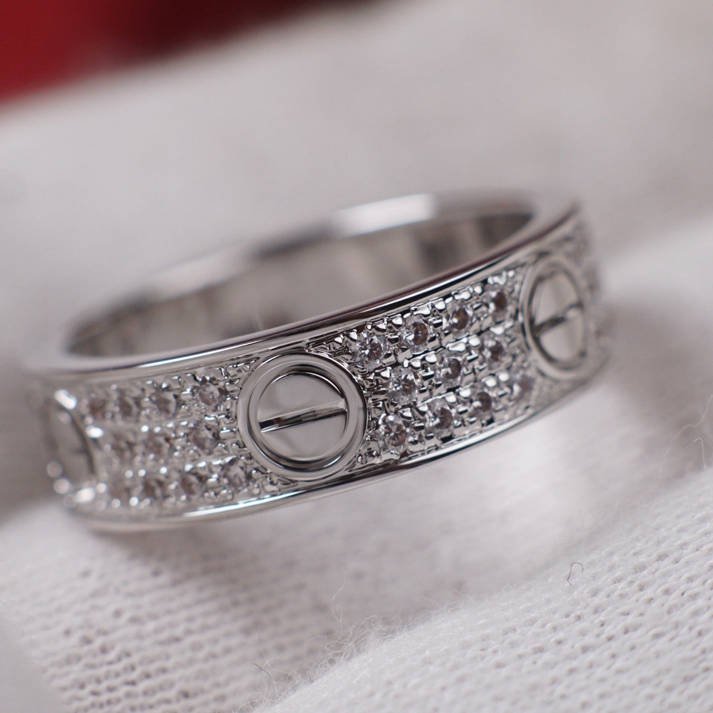 [Lumi Jewelery]LOVE RING 5.5MM DIAMONDS PAVED