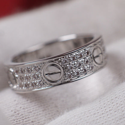 [Lumi Jewelery]LOVE RING 5.5MM DIAMONDS PAVED