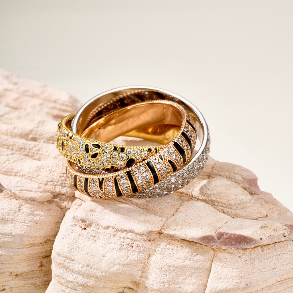 [Lumi Jewelery]TRINITY  RING LEOPARD PRINT