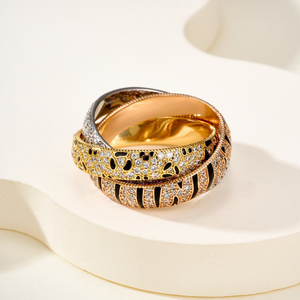 [Lumi Jewelery]TRINITY  RING LEOPARD PRINT