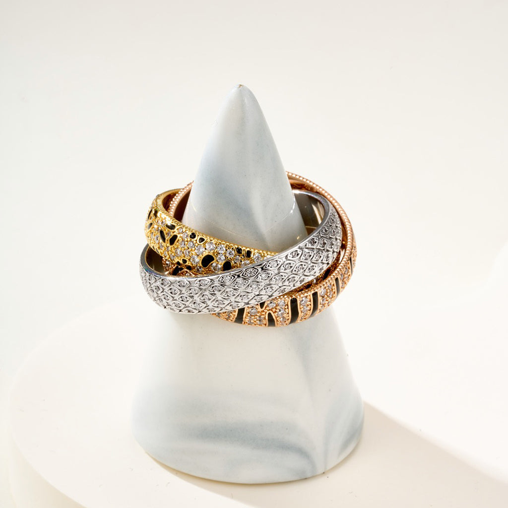 [Lumi Jewelery]TRINITY  RING LEOPARD PRINT
