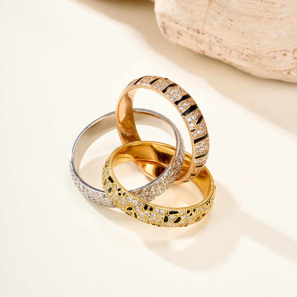 [Lumi Jewelery]TRINITY  RING LEOPARD PRINT