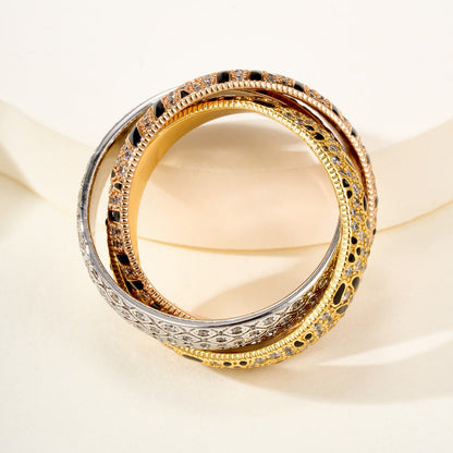 [Lumi Jewelery]TRINITY  RING LEOPARD PRINT