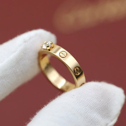 [Lumi Jewelery]LOVE RING 3.6MM 1 BIG DIAMOND