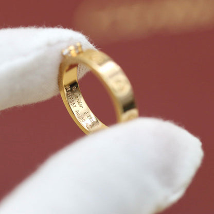 [Lumi Jewelery]LOVE RING 3.6MM 1 BIG DIAMOND