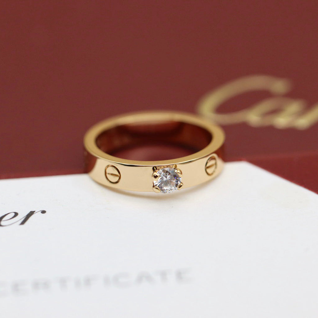 [Lumi Jewelery]LOVE RING 3.6MM 1 BIG DIAMOND