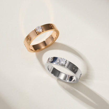 [Lumi Jewelery]LOVE RING 3.6MM 1 BIG DIAMOND