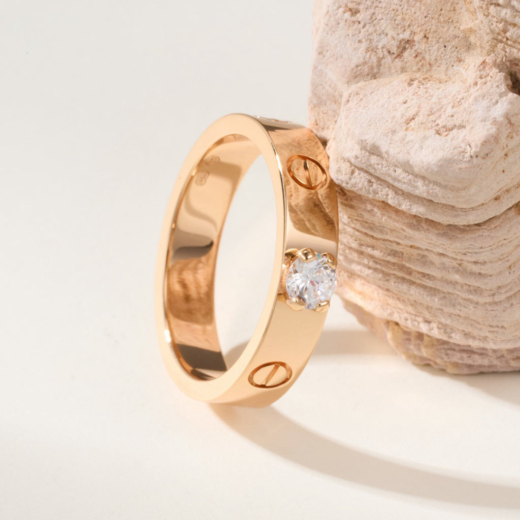[Lumi Jewelery]LOVE RING 3.6MM 1 BIG DIAMOND