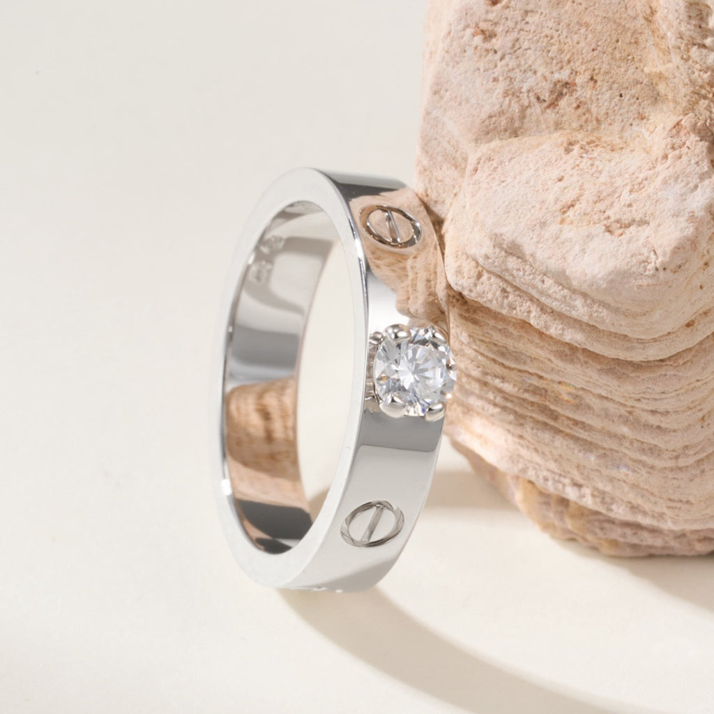 [Lumi Jewelery]LOVE RING 3.6MM 1 BIG DIAMOND