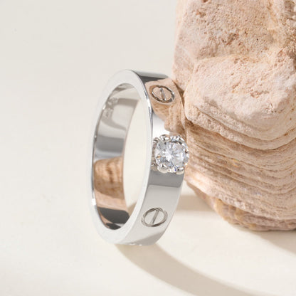 [Lumi Jewelery]LOVE RING 3.6MM 1 BIG DIAMOND