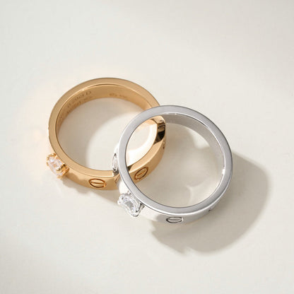 [Lumi Jewelery]LOVE RING 3.6MM 1 BIG DIAMOND