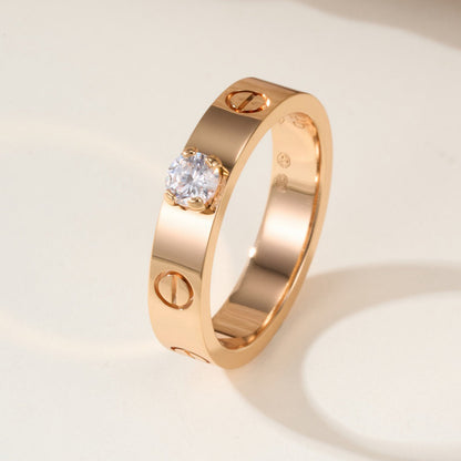 [Lumi Jewelery]LOVE RING 3.6MM 1 BIG DIAMOND