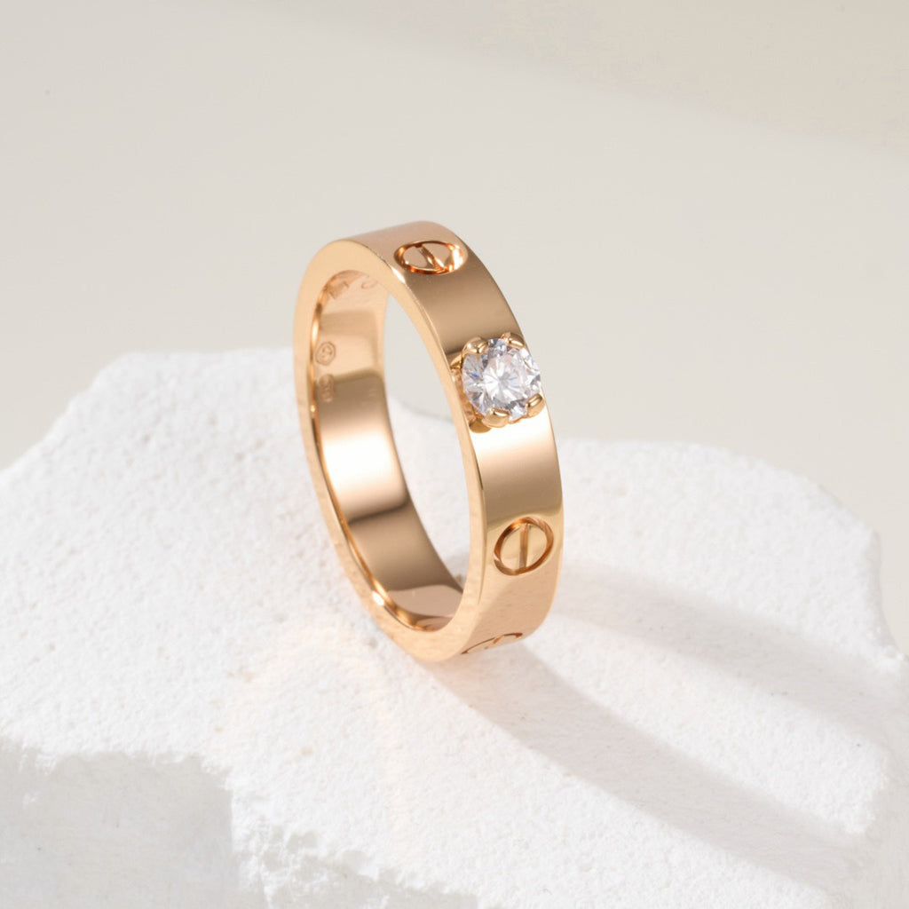 [Lumi Jewelery]LOVE RING 3.6MM 1 BIG DIAMOND