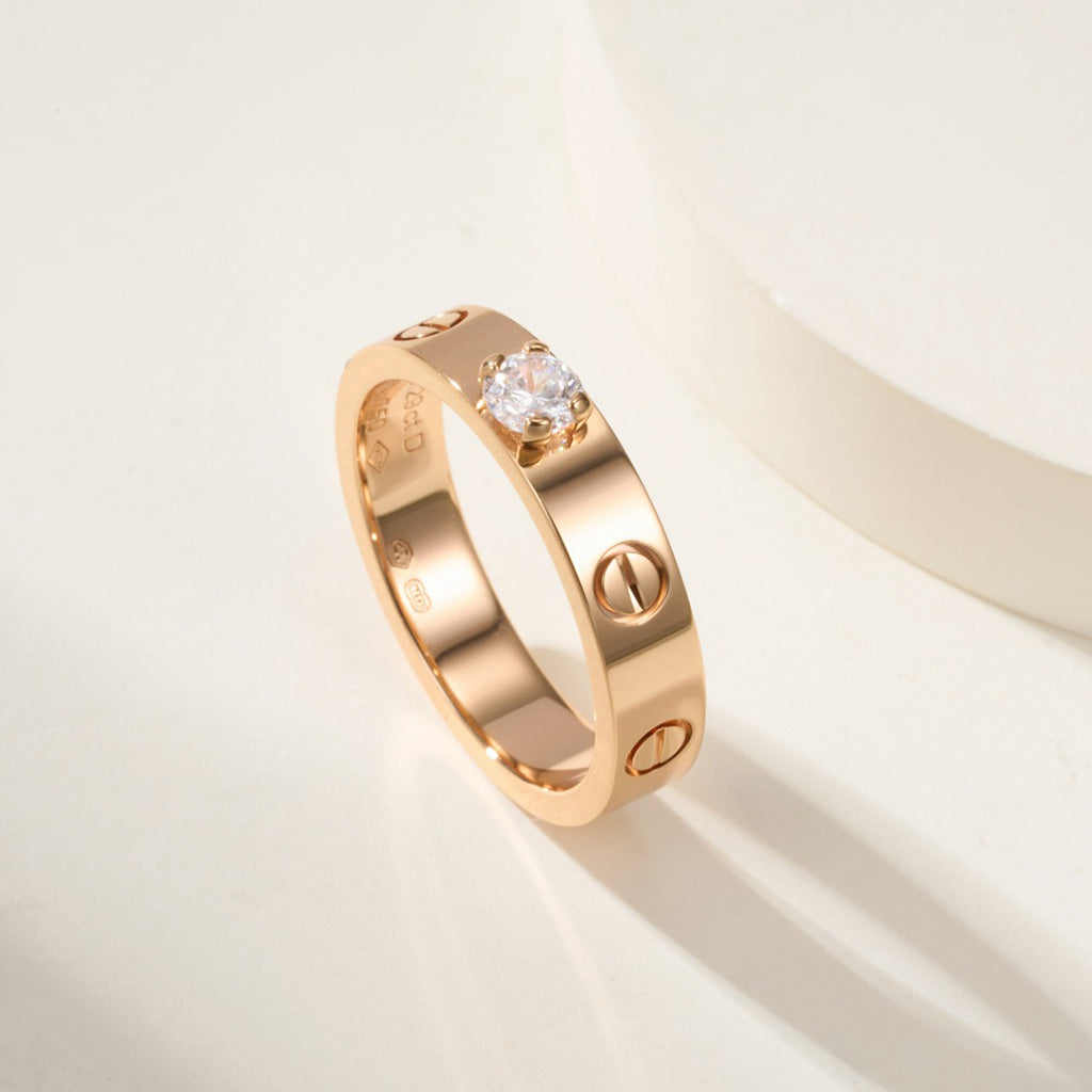 [Lumi Jewelery]LOVE RING 3.6MM 1 BIG DIAMOND