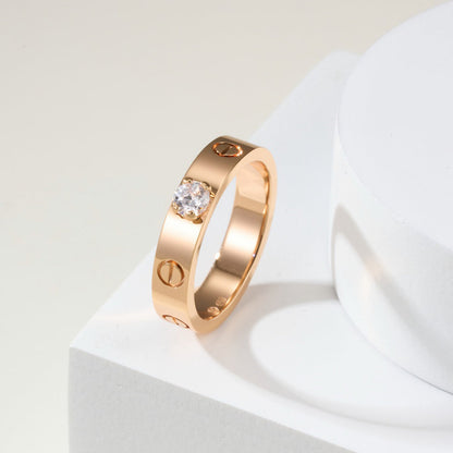 [Lumi Jewelery]LOVE RING 3.6MM 1 BIG DIAMOND