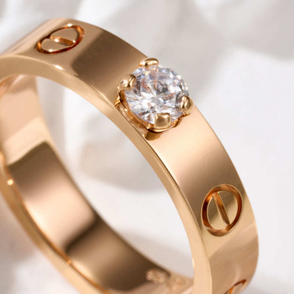 [Lumi Jewelery]LOVE RING 3.6MM 1 BIG DIAMOND