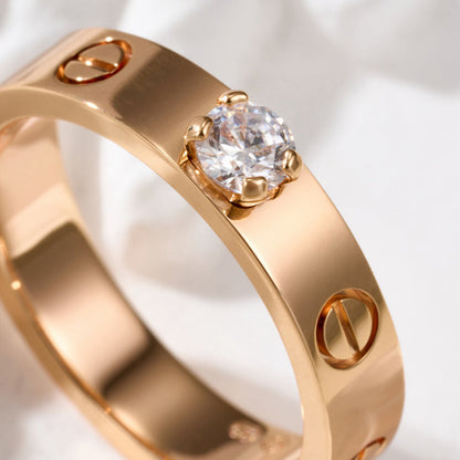 [Lumi Jewelery]LOVE RING 3.6MM 1 BIG DIAMOND