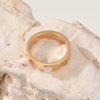 [Lumi Jewelery]LOVE RING 3.6MM 1 BIG DIAMOND