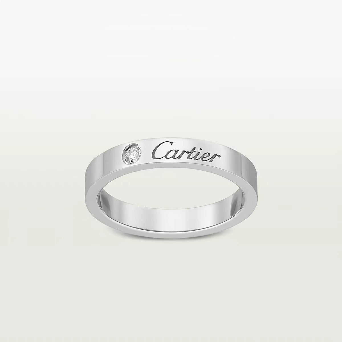 [Lumi Jewelery]LOVE RING 4MM 1 DIAMOND