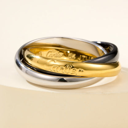 [Lumi Jewelery]TRINITY 3.2MM RING BLACK CERAMIC