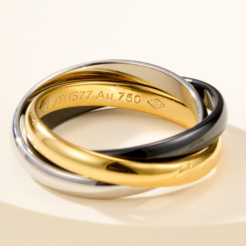 [Lumi Jewelery]TRINITY 3.2MM RING BLACK CERAMIC