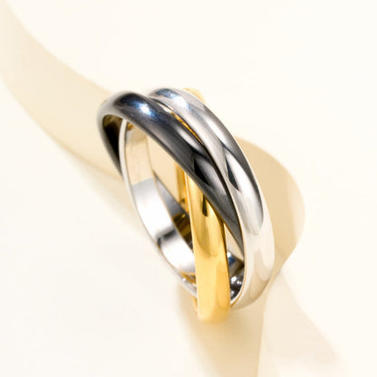 [Lumi Jewelery]TRINITY 3.2MM RING BLACK CERAMIC
