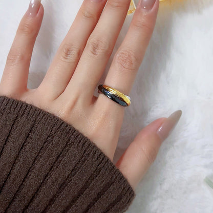 [Lumi Jewelery]TRINITY 3.2MM RING BLACK CERAMIC