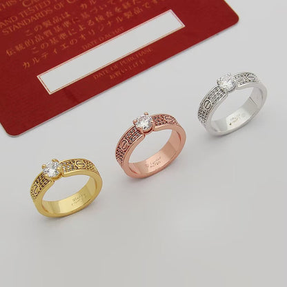 [Lumi Jewelery]LOVE RING 3.6MM 1 BIG DIAMOND FULL DIAMOND