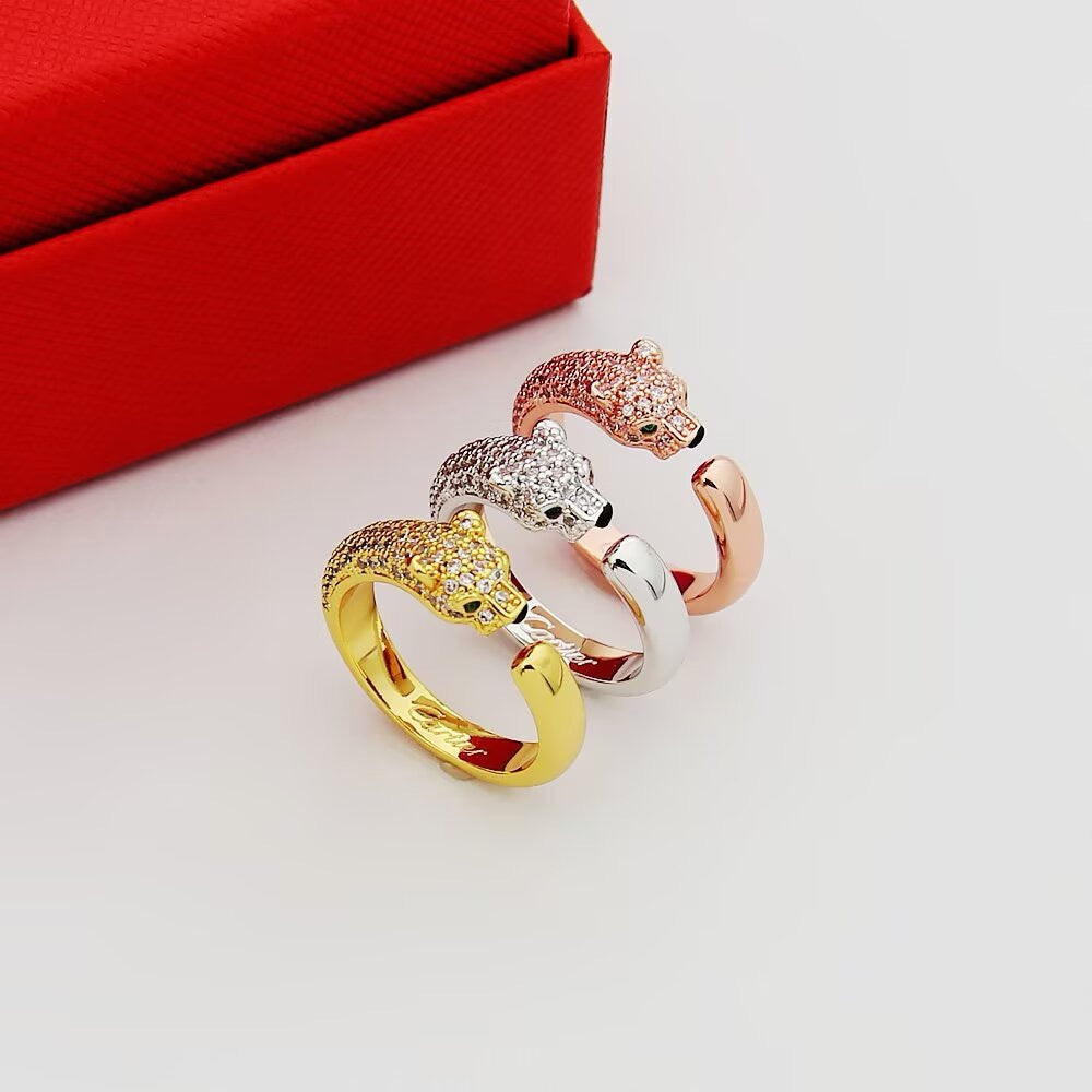 [Lumi Jewelery]PANTHERE HALF DIAMOND SMALL RING