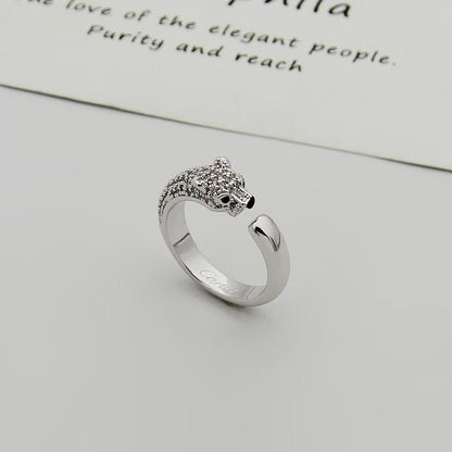 [Lumi Jewelery]PANTHERE HALF DIAMOND SMALL RING