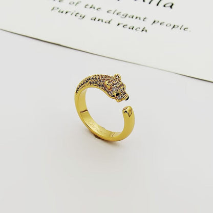 [Lumi Jewelery]PANTHERE HALF DIAMOND SMALL RING